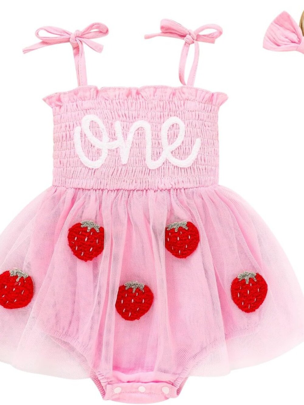 Baby Girl 1st Birthday Clothes One Year Old Tulle Sleeveless Bodysuit Cake Smash